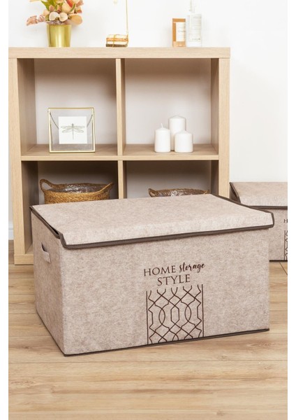 Keçe Kapaklı Çok Amaçlı Mega Plus Kutu Hurç 57 x 41 x 31 cm