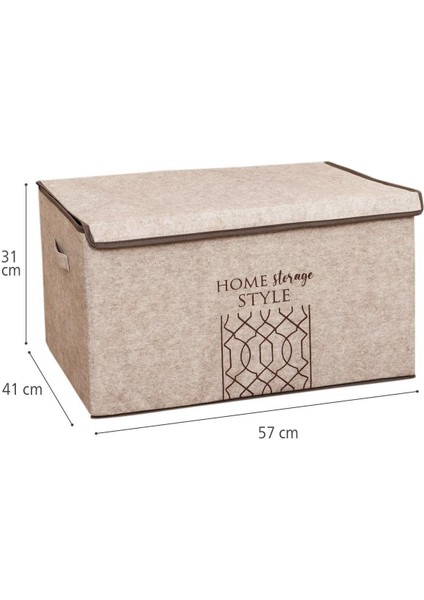 Keçe Kapaklı Çok Amaçlı Mega Plus Kutu Hurç 57 x 41 x 31 cm