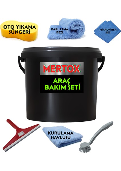 14’lü Harika Araba Bakım Temizlik Seti Araç Oto Kovalı Yıkama Seti