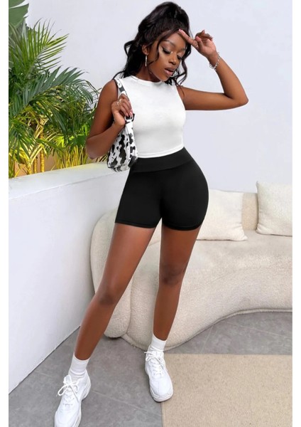 Kadın Dalgıç Tayt Kumaş Şort - Kısa Spor Şort, Yüzme, Deniz, Sörf, Dalış ve Su Sporları