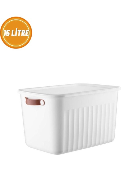 15 Litre Kapaklı Çok Amaçlı Saklama ve Düzenleme Kutusu