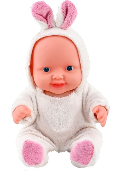 Roza Tavşanlı Çantalı Konuşan Oyuncak Bebek – 23 cm