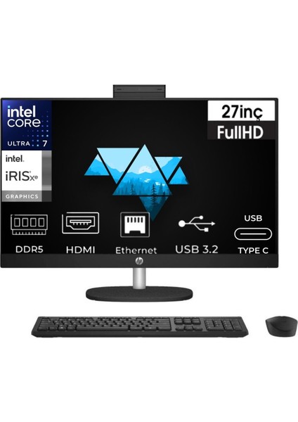 27-CR1013NT Intel Ultra 7 155U B88GNEA-35 16GB 2tb Windows 11 Pro Intel Graphics 27" Full Hd All In One Pc