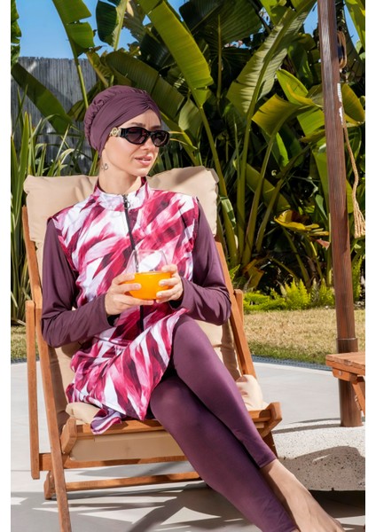 Tam Kapalı Uzun Jile Model Hızlı Kuruyan Tesettür Mayo - 2530 modelleri