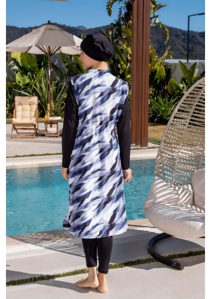 Tam Kapalı Uzun Jile Model Hızlı Kuruyan Tesettür Mayo - 2529 fiyatları