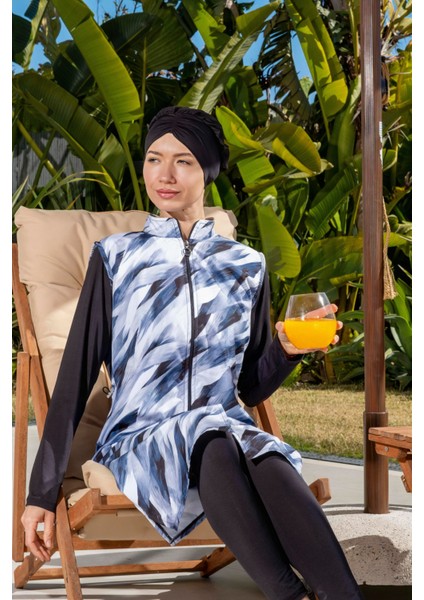 Tam Kapalı Uzun Jile Model Hızlı Kuruyan Tesettür Mayo - 2529 modelleri