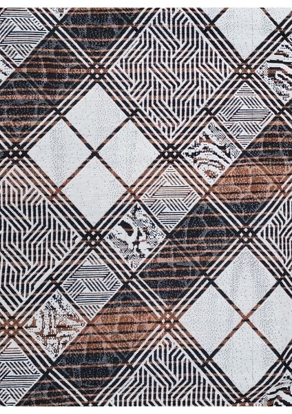 Savan 4m2 Pamuklu Lastiksiz Halı Ört, Çok Amaçlı, Piknik Ört (170 x 245)-KARELI Kahve fiyatları