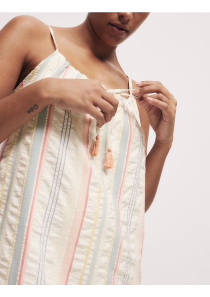 Pamuk Karışımlı Çizgili Gecelik modelleri