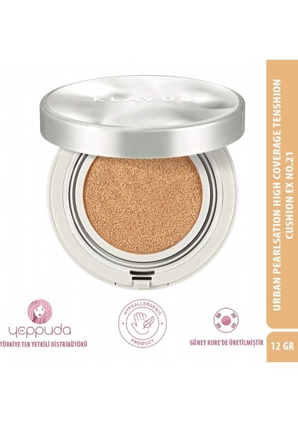 Urban Pearlsation High Coverage Tenshion Cushion Ex No.21 SPF50+PA++++ - Yüksek Kapatıcı Cushion Fondöten