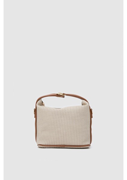 Hobo Hasır Çapraz Çanta Krem
