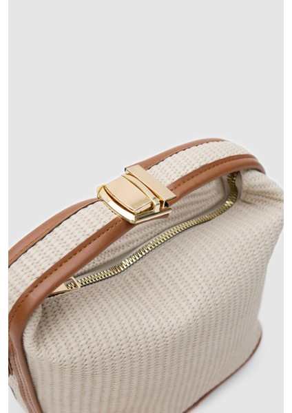 Hobo Hasır Çapraz Çanta Krem fırsatları