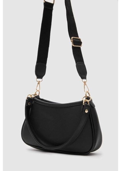 Farme Deri Siyah Baget Çanta fiyatları