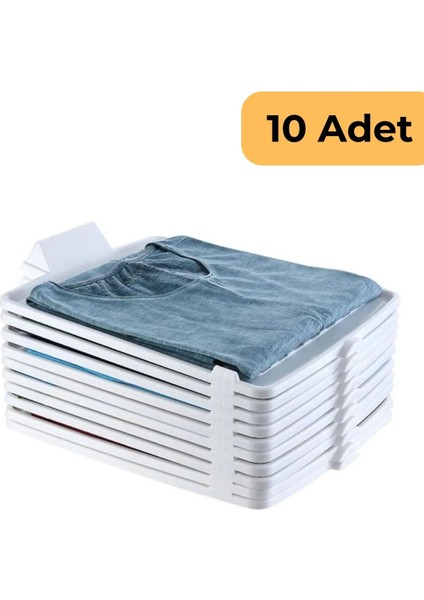 Beyaz T-Shirt Düzenleyici 10'lu Set, Beyaz Tr Plastik