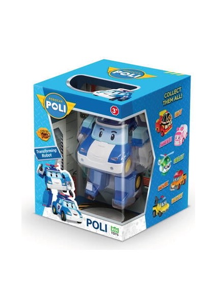 Dönüşen Polis Araba Figür – Poli Modeli 10 cm – 3+ Yaş
