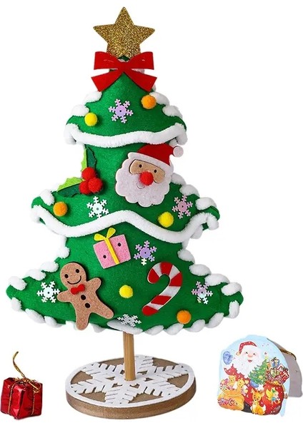 Dıy Noel Ağacı El Zanaat Kitleri Çocuklar Için Noel Dekorasyonu El Yapımı Oyuncaklar Bulmaca El Sanatları Çocuk Oyuncakları Noel Hediyesi: Noel Yeşil (Yurt Dışından)