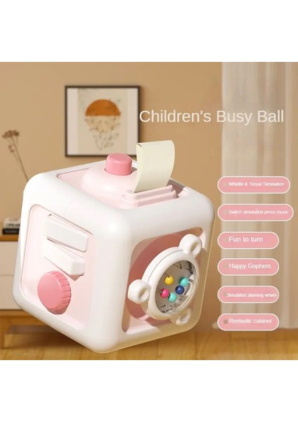 6 Arada 1 Montessori Eğitim Oyuncakları Duyusal Meşgul Kurul Bebek Uygulama Becerileri Çekmece Küp Fidget Kız Boycolor Için Eğitim Oyuncakları: Yeni Pembe (Yurt Dışından)