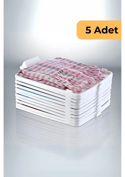 T-Shirt Düzenleyici 5'li Set, Beyaz