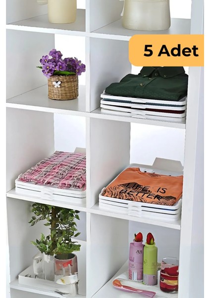 T-Shirt Düzenleyici 5'li Set, Beyaz