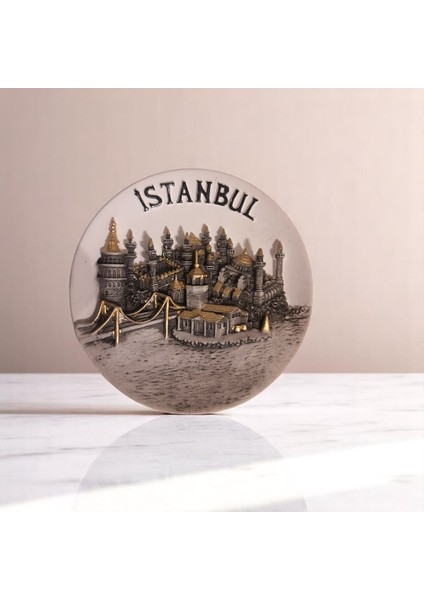 Istanbul Seramik Tabak Duvar Masa Süsü Dekor 18 cm