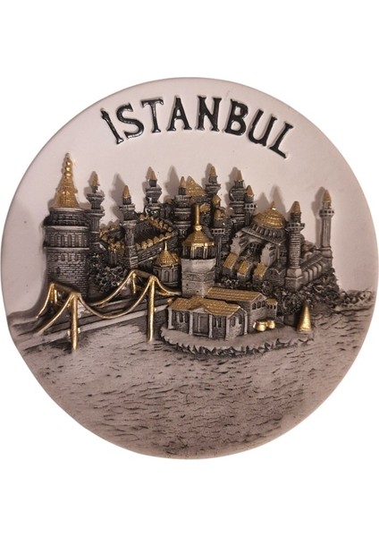 Istanbul Seramik Tabak Duvar Masa Süsü Dekor 18 cm