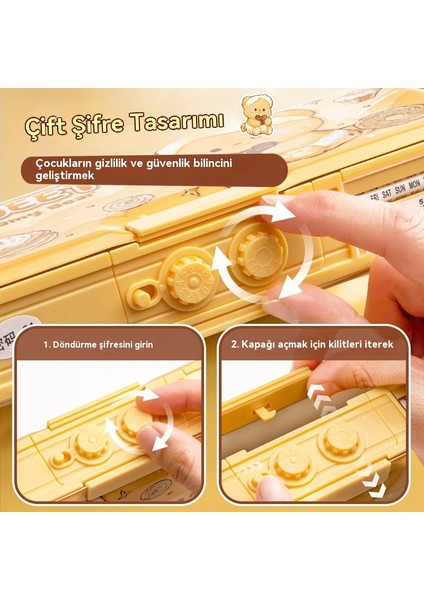 Şifre Kilidi Çok Fonksiyonlu Kırtasiye Kutusu Çok Katmanlı Organ Kalem Kutusu Yüksek Değerli Çift Katmanlı Kalem Kutusu (Yurt Dışından) modelleri