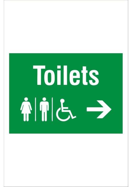 Wc Yönlendirme Yazısı Kadın Erkek 21X29 cm Dakota Levha