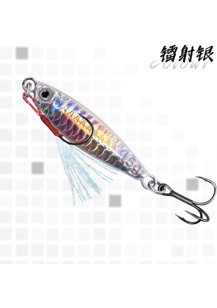 Balık Pulu Desen Yol Cazibesi Uzun Döküm Aşağı Yüzen Mavi Küçük Demir Plaka Payetler Cazibesi Deniz Balıkçılığı Sahte Yem Yol Cazibesi (Yurt Dışından)