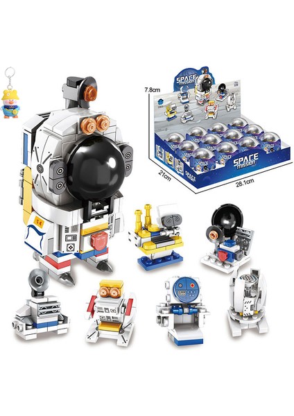 Uyumlu Montaj Yapı Blokları 6 Arada 1 Uzay Astronot 310PCS Yapı Blokları Eğitici Oyuncaklar (Yurt Dışından)
