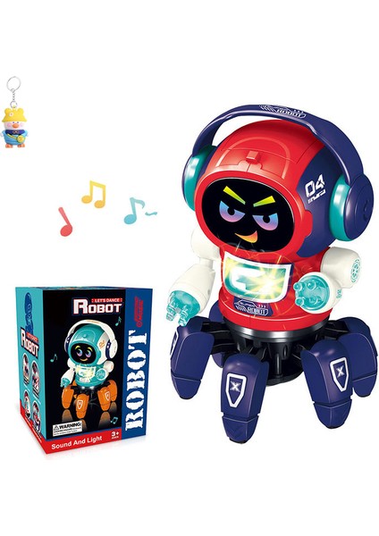 Bebek Elektrikli Akıllı Dans Işık Müzik Altı Pençe Robot Ses ve Işık Elektrikli Çocuk (Yurt Dışından)