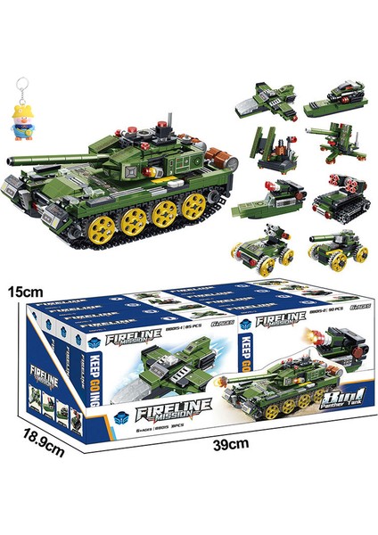 Uyumlu Montaj Yapı Blokları 8 Arada 1 Askeri Tank 784PCS Yapı Blokları Eğitici Oyuncaklar (Yurt Dışından)