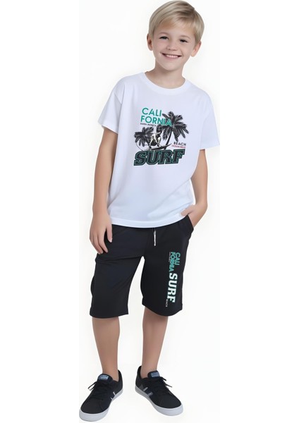 Erkek Çocuk 3'lü Set T-Shirt-Kapri-Eşofman Takımları