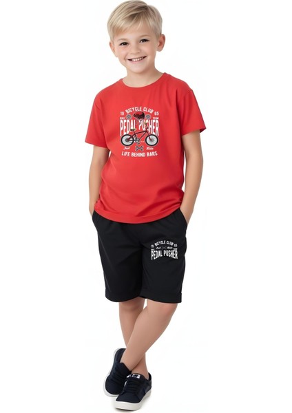 Erkek Çocuk 3'lü Set T-Shirt-Kapri-Eşofman Takımları