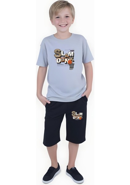 Erkek Çocuk Yazlık Slam Dunk-Gamıng-Varcity Baskılı Alt-Üst Takım fiyatları