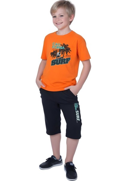 Erkek Çocuk Yazlık Surf Baskılı Alt-Üst Takım