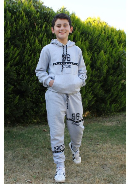 3'lü Erkek Çocuk 96-Trex-Düz Model Eşofman Takımı