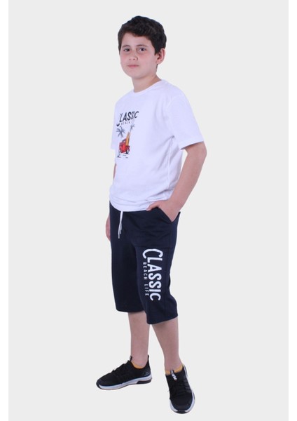 3'lü Erkek Çocuk Alt-Üst Kapri-Tişört Takım modelleri