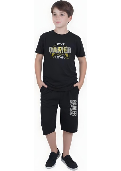 Erkek Çocuk Yazlık Gamer Baskılı Alt-Üst Takım