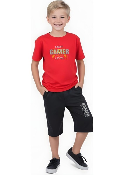Erkek Çocuk Yazlık Gamer Baskılı Alt-Üst Takım