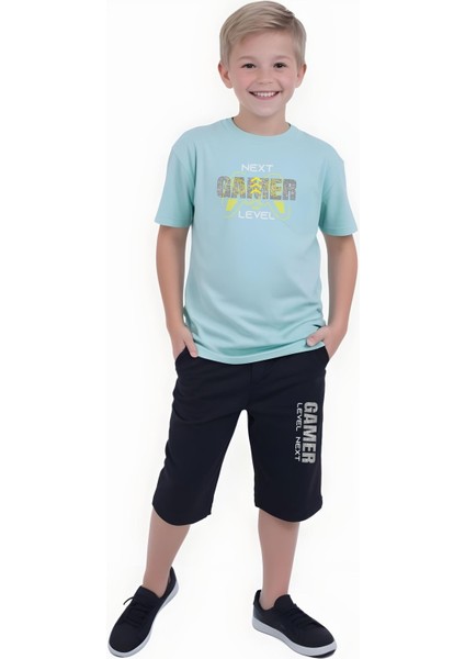 Erkek Çocuk Yazlık Gamer Baskılı Alt-Üst Takım