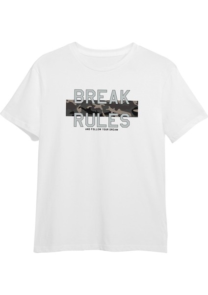 Erkek Çocuk 3'lü Kamuflaj Desenli Kapri-Baskılı Tişört- Kamuflaj Desenli Sweatshirt Alt Üst Takım