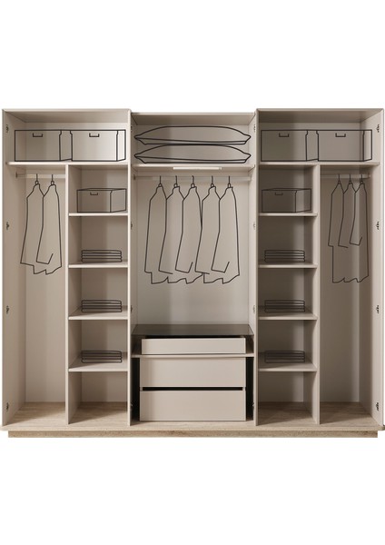 Stella 6 Kapılı Gardrop modelleri