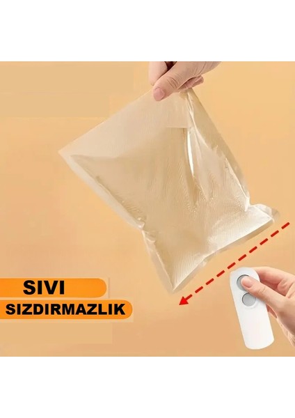 Taşınabilir USB Şarjlı Poşet Mühürleme Makinesi Isıtma ve Kesimli