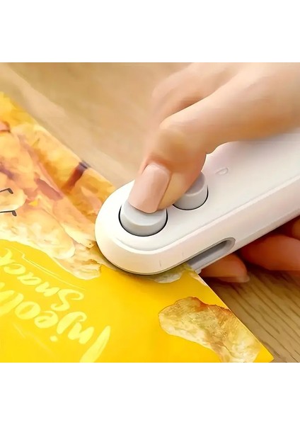 Taşınabilir USB Şarjlı Poşet Mühürleme Makinesi Isıtma ve Kesimli