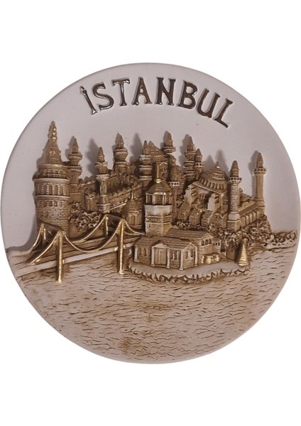 Istanbul Seramik Tabak Duvar Masa Süsü Dekor 18 cm