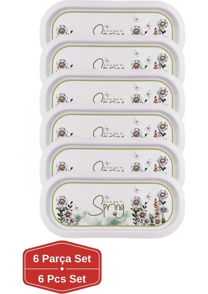 6 Parça Baton Metal Tepsi Seti