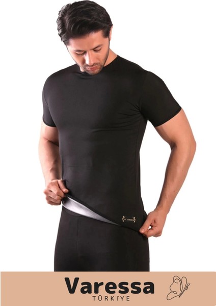 Premium Özel Üretim Terleme Hızlandırıcı Rahat Şık Destekleyici Termal Sauna Kısa Kol Erkek Atlet modelleri