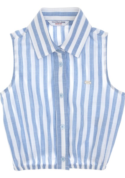 Kız Çocuk Mavi Gömlek Kısa Kollu 50306618-VR036 fırsatları