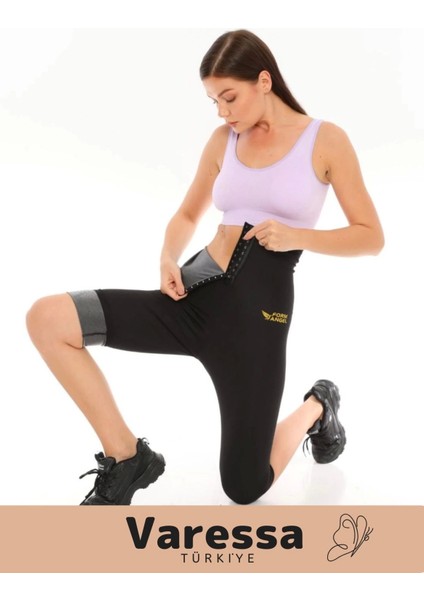 Yeni Sezon Toparlayıcı Sıkılaştırıc Şekillendirici Terleme Yüksek Bel Agraflı Sauna Termal Kısa Tayt