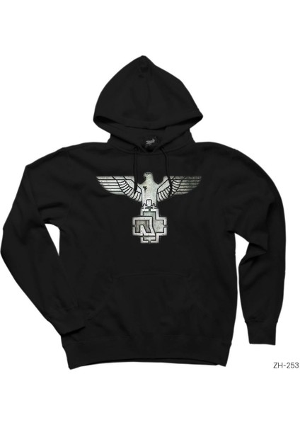 Rammstein Eagle Siyah Kapşonlu Sweatshirt Hoodie