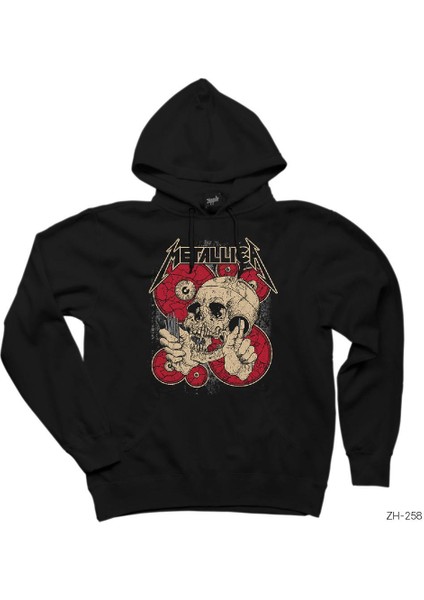 Metallica Skull Battery Siyah Kapşonlu Sweatshirt Hoodie